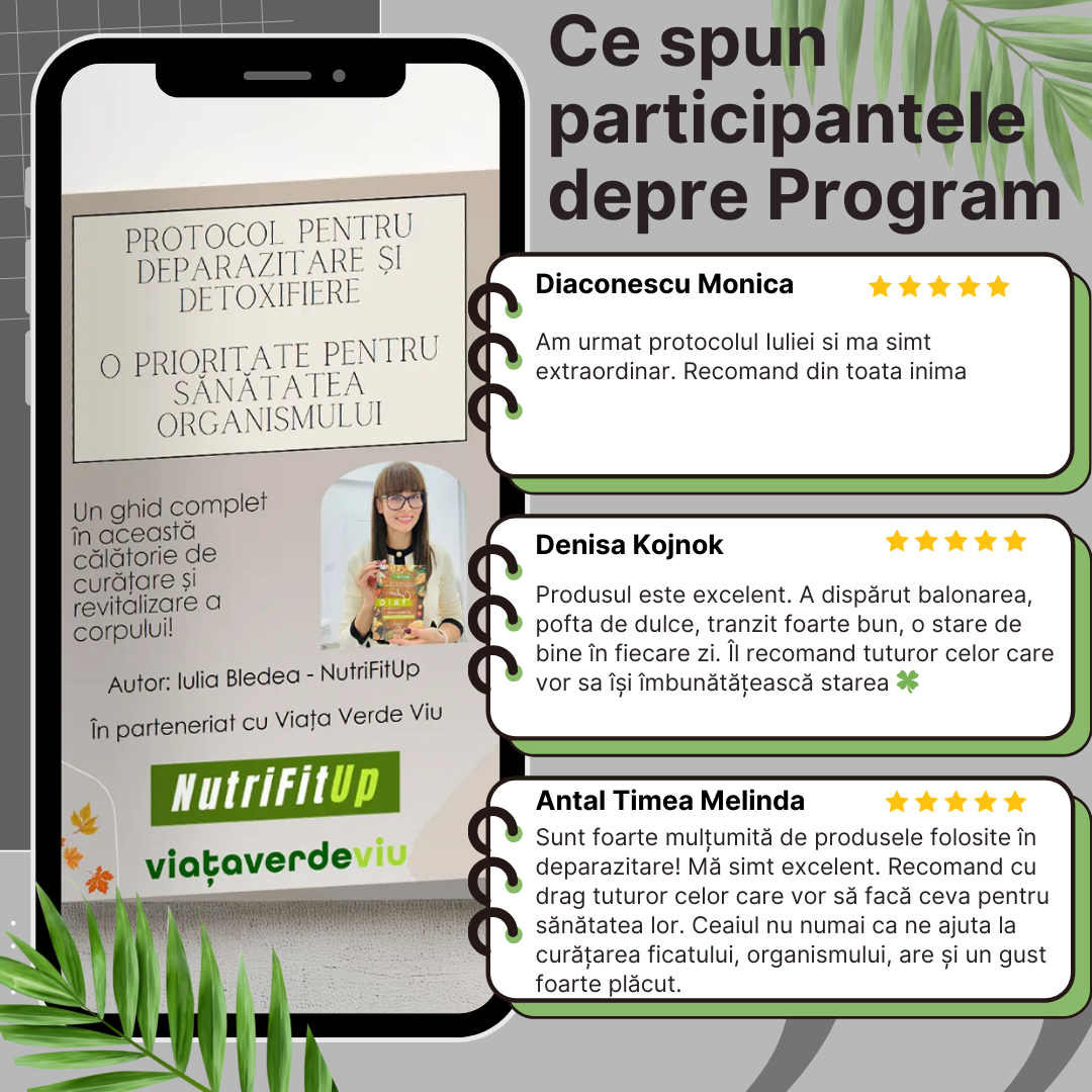 Pachet Produse și Protocol Deparazitare (+Acces grup WhatsApp dedicat programului)