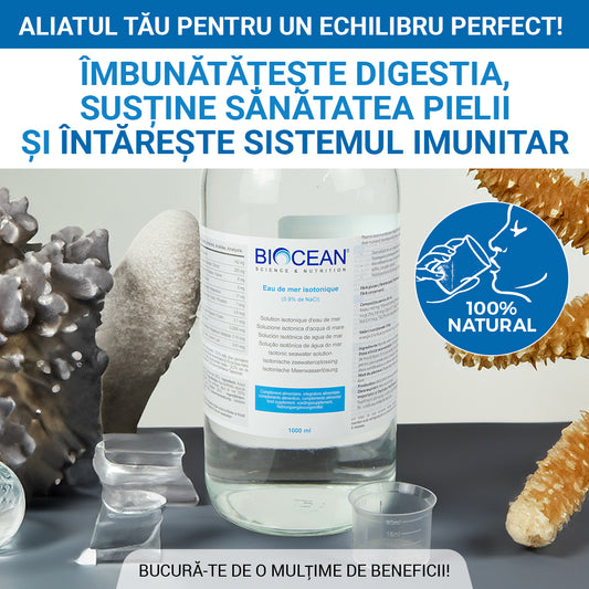 Plasmă Marină Izotonică - Energie, Hidratare și Nutriție Celulară, 1000 ml | Biocean