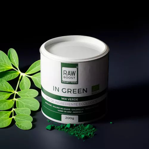 In Green, Mix Verde ECO - Anti-Balonare, Detoxifiant, Pentru talie suplă. 400g, 80 porții