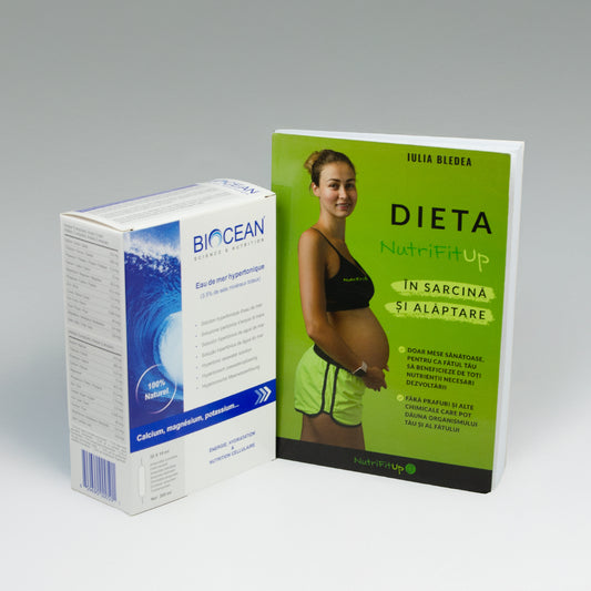 Pachet Esențial pentru Sarcină și Alăptare – Dietă NutriFitUp + Plasmă Marină Biocean