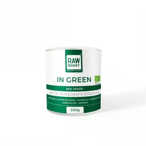In Green, Mix Verde ECO 200g - Anti-Balonare, Detoxifiant, Pentru talie suplă, 40 porții